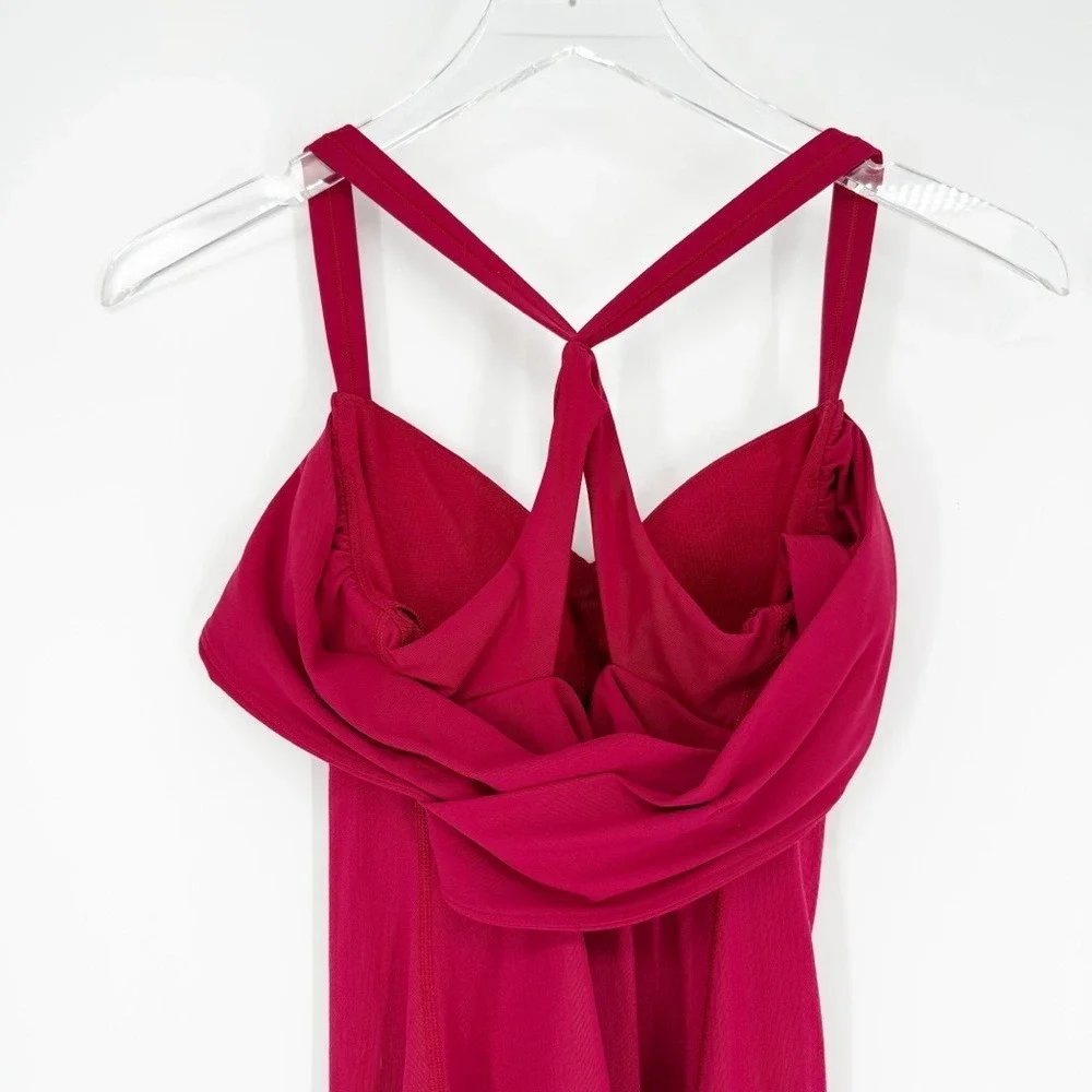 Lululemon Wrap It Up Racerback Tank Top 4 Cranberry